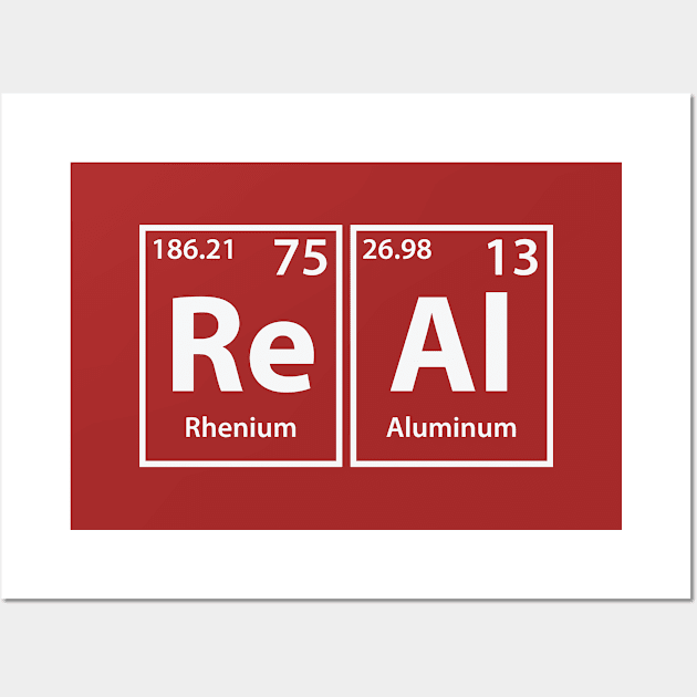 Real (Re-Al) Periodic Elements Spelling Wall Art by cerebrands